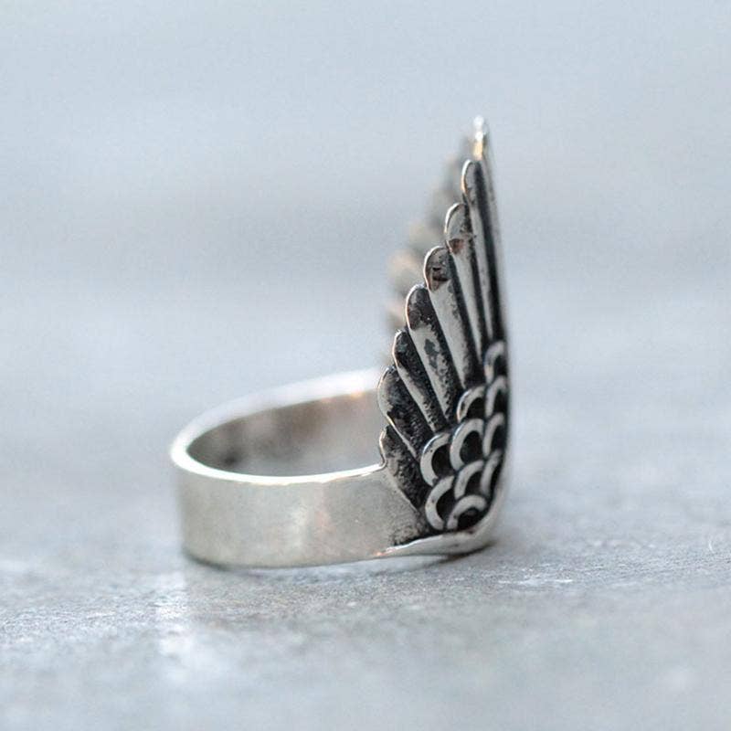 Vintage Opening Adjustable Angel Wings Ring - UnLaced Boutique