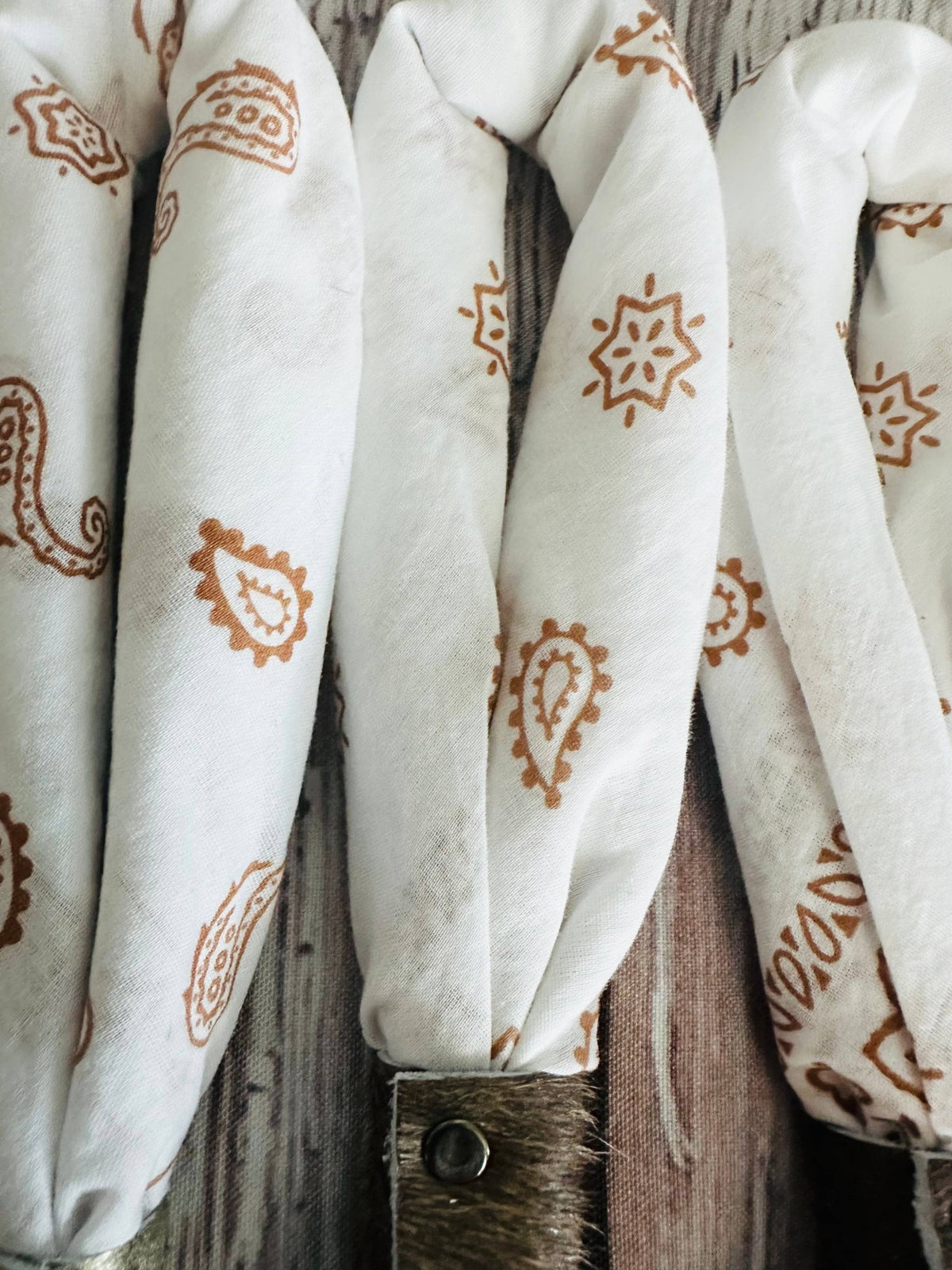 Vintage White Hand Dyed Bandanas - UnLaced Boutique