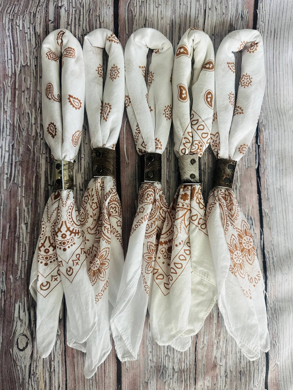 Vintage White Hand Dyed Bandanas - UnLaced Boutique
