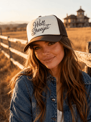 Well Sheeyit Trucker Hat - Brown & Tan - UnLaced Boutique