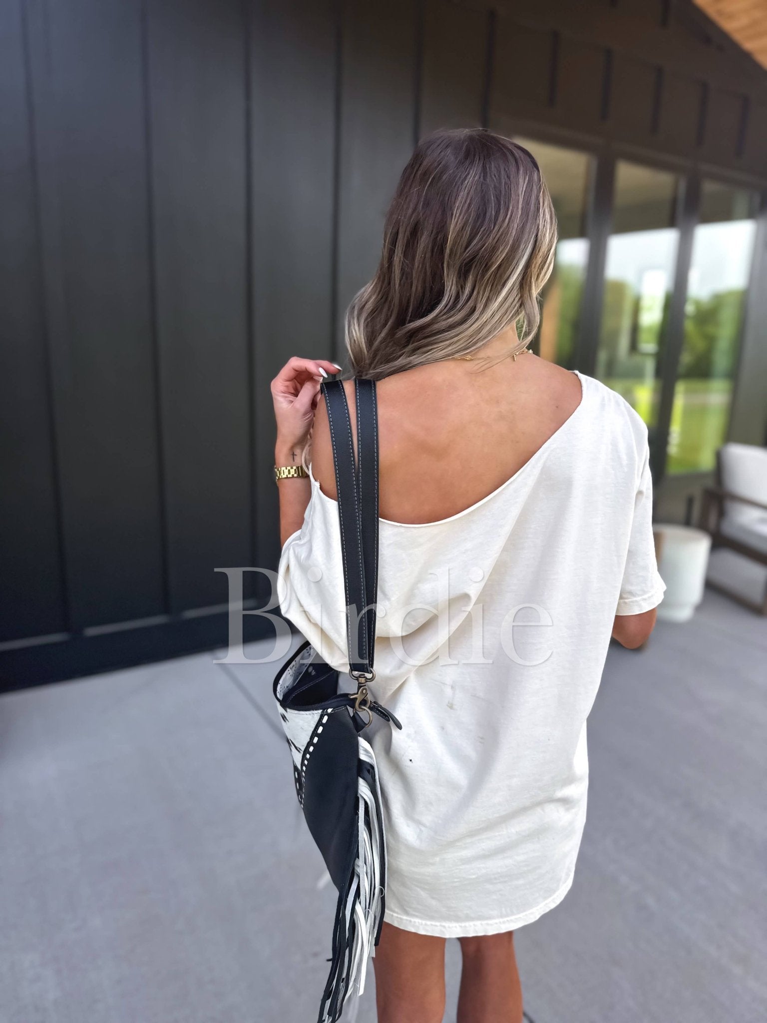 Western Cowgirl OFF SHOULDER Graphic Tee on Ivory - UnLaced Boutique