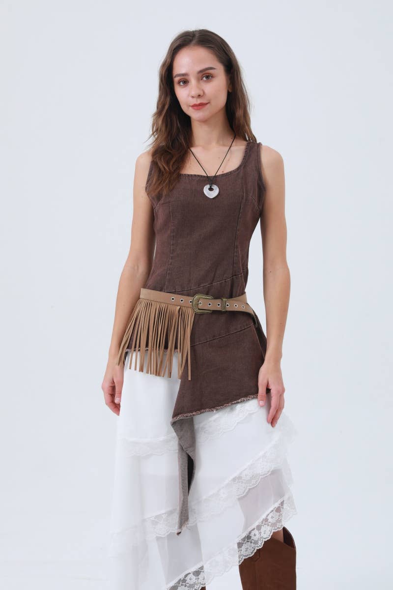Western Fringe Belt – Antique Buckle & Tassel - UnLaced Boutique