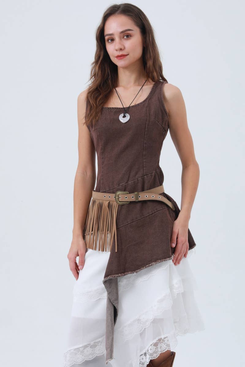 Western Fringe Belt – Antique Buckle & Tassel - UnLaced Boutique