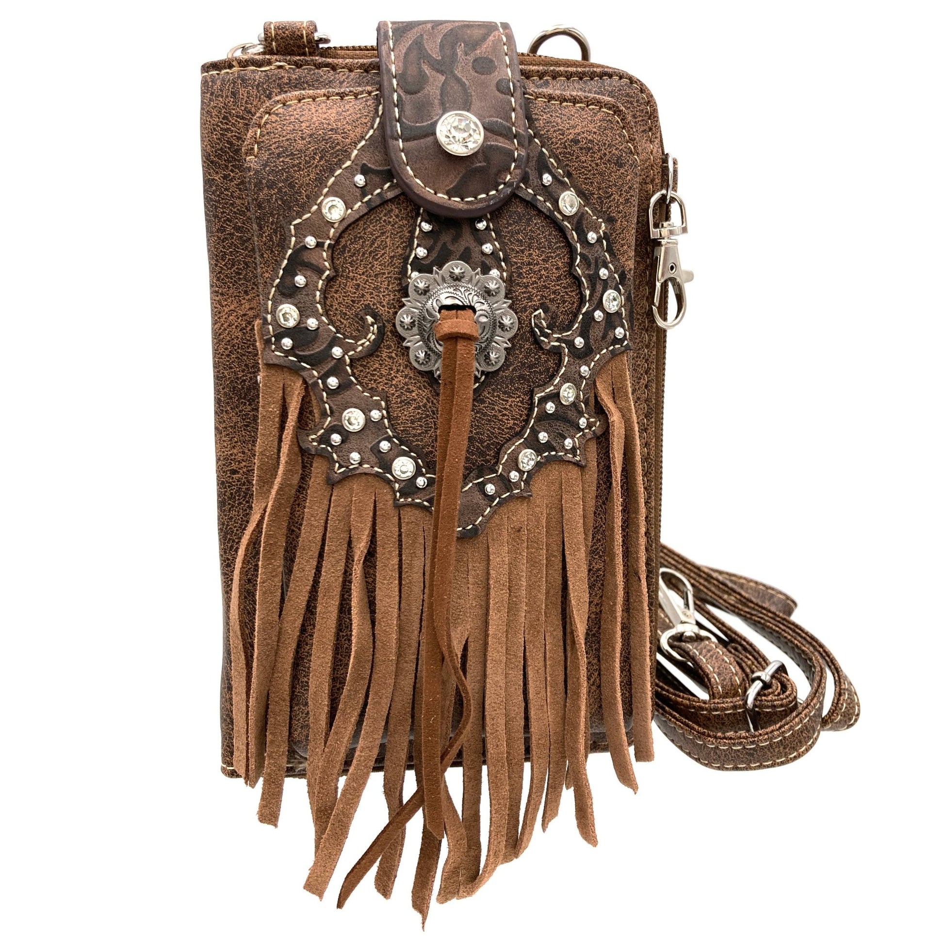 Western Fringe Women's Crossbody Phone Wallet - UnLaced Boutique