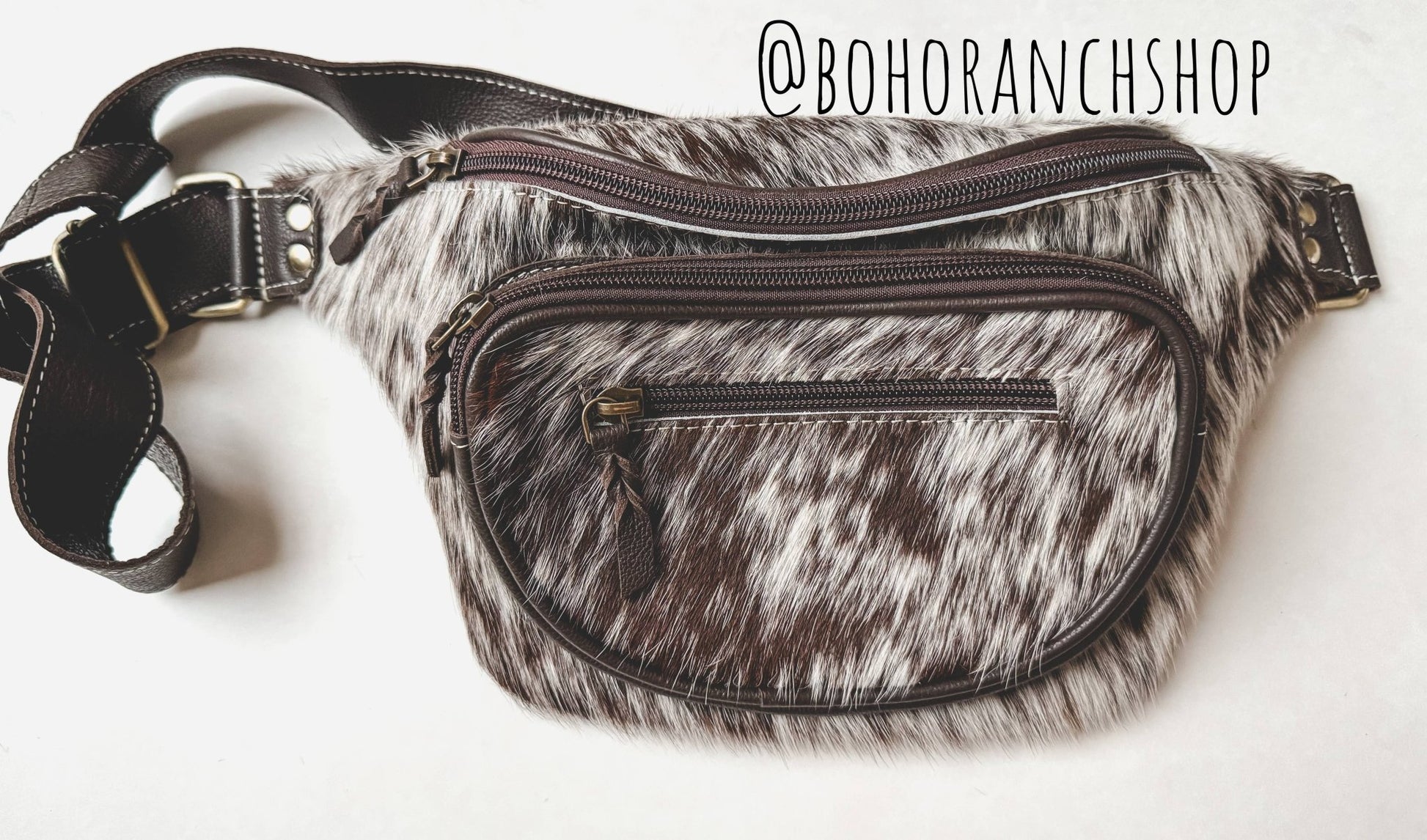 Western Hairon Cowhide Fanny Pack - bum bag sling bag - UnLaced Boutique