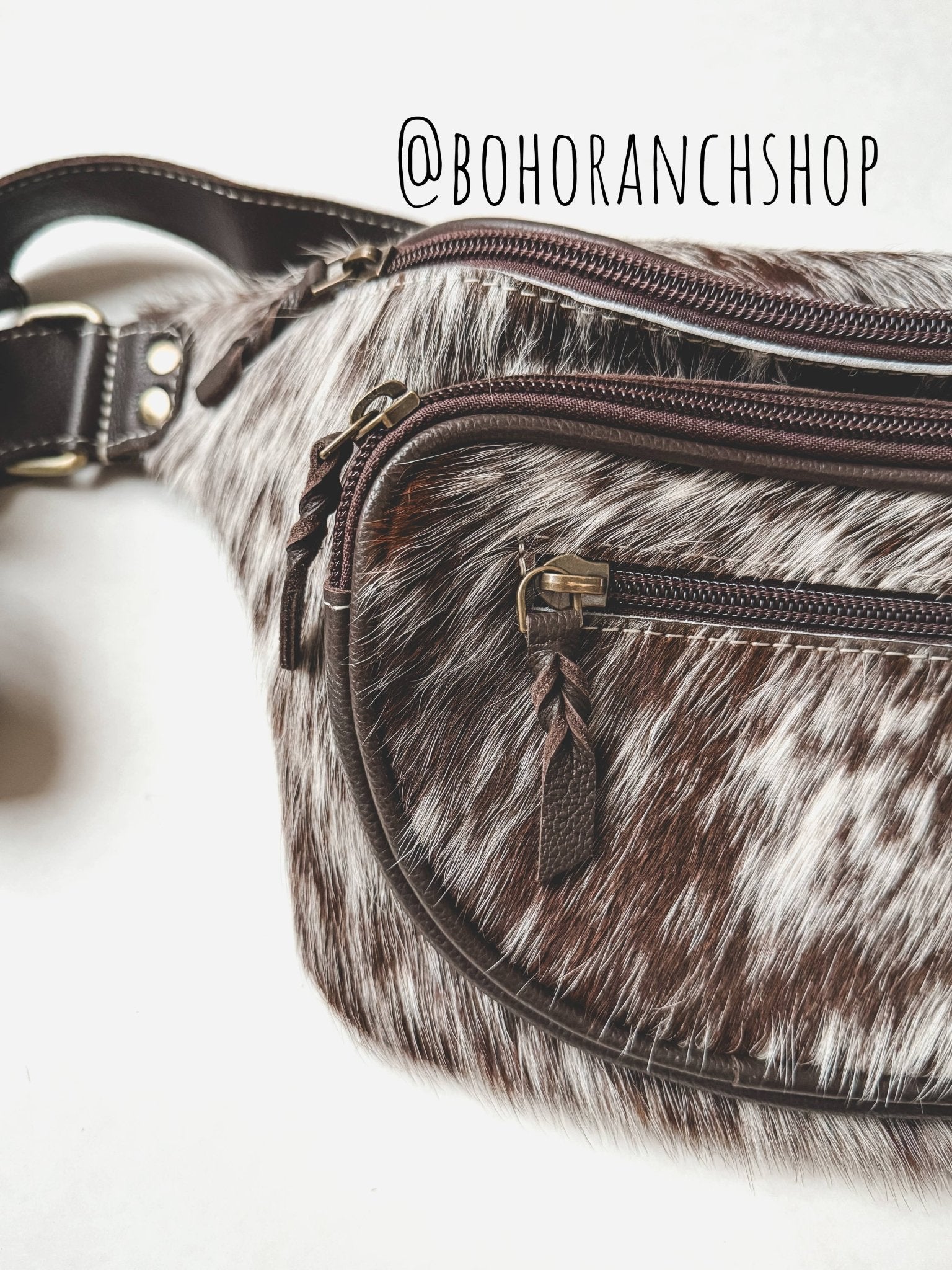 Western Hairon Cowhide Fanny Pack - bum bag sling bag - UnLaced Boutique