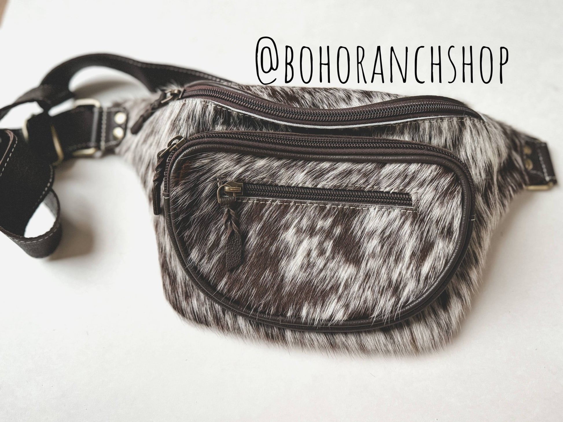 Western Hairon Cowhide Fanny Pack - bum bag sling bag - UnLaced Boutique