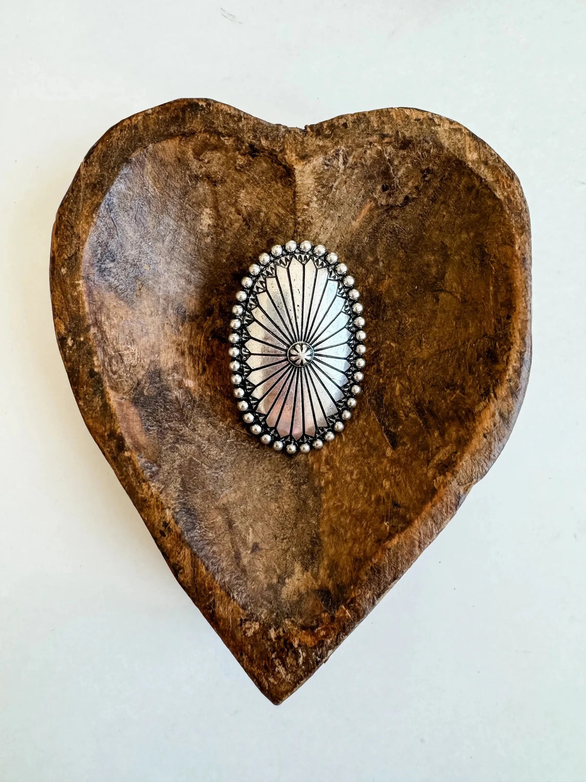 Western Large Concho Stone Cuff Ring  - SILVER - UnLaced Boutique