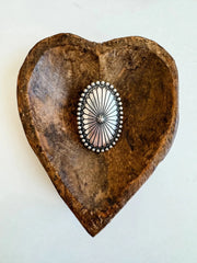 Western Large Concho Stone Cuff Ring  - SILVER - UnLaced Boutique