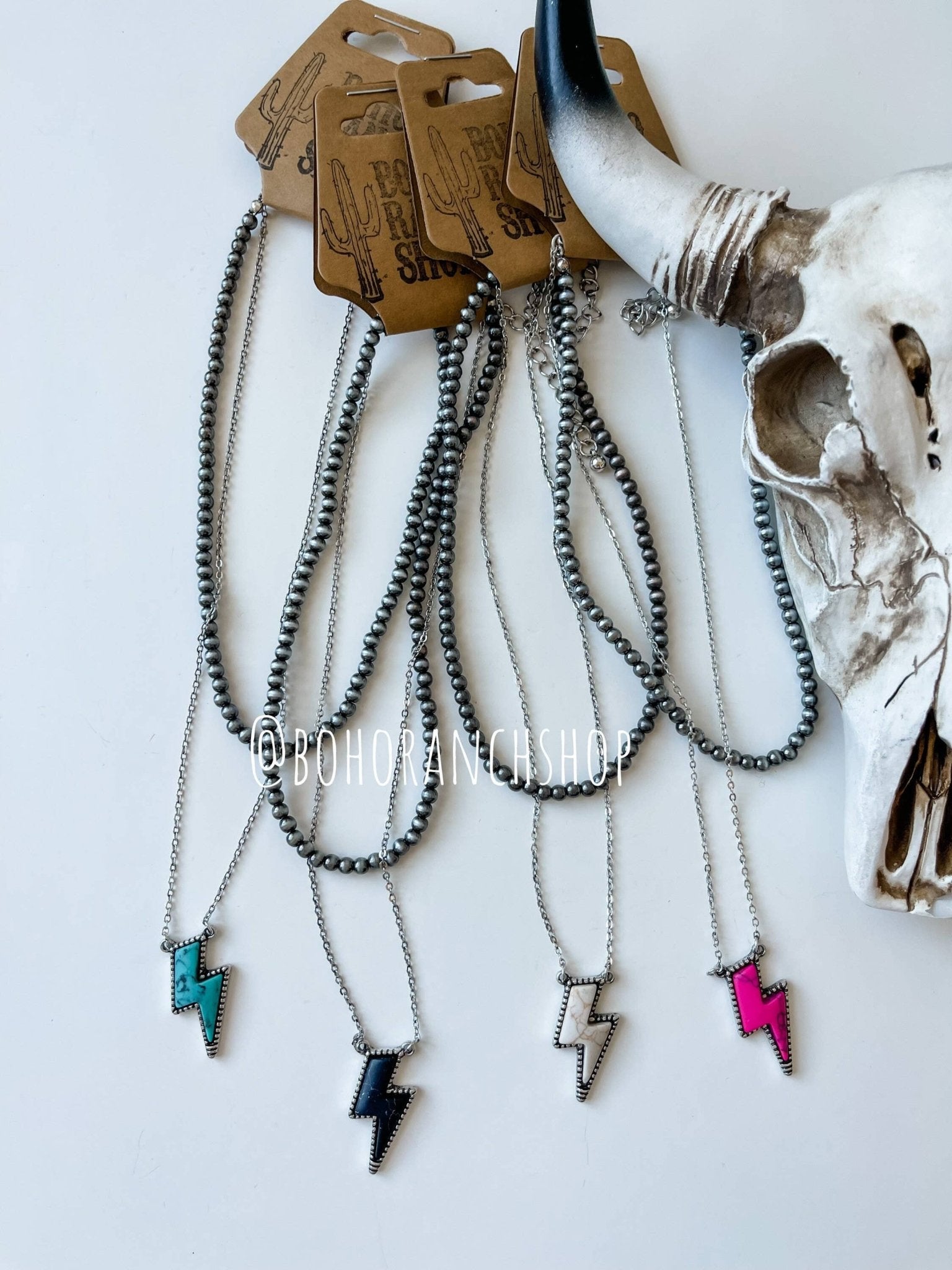 Western Layered Lighting Bolt Necklace Choker - UnLaced Boutique