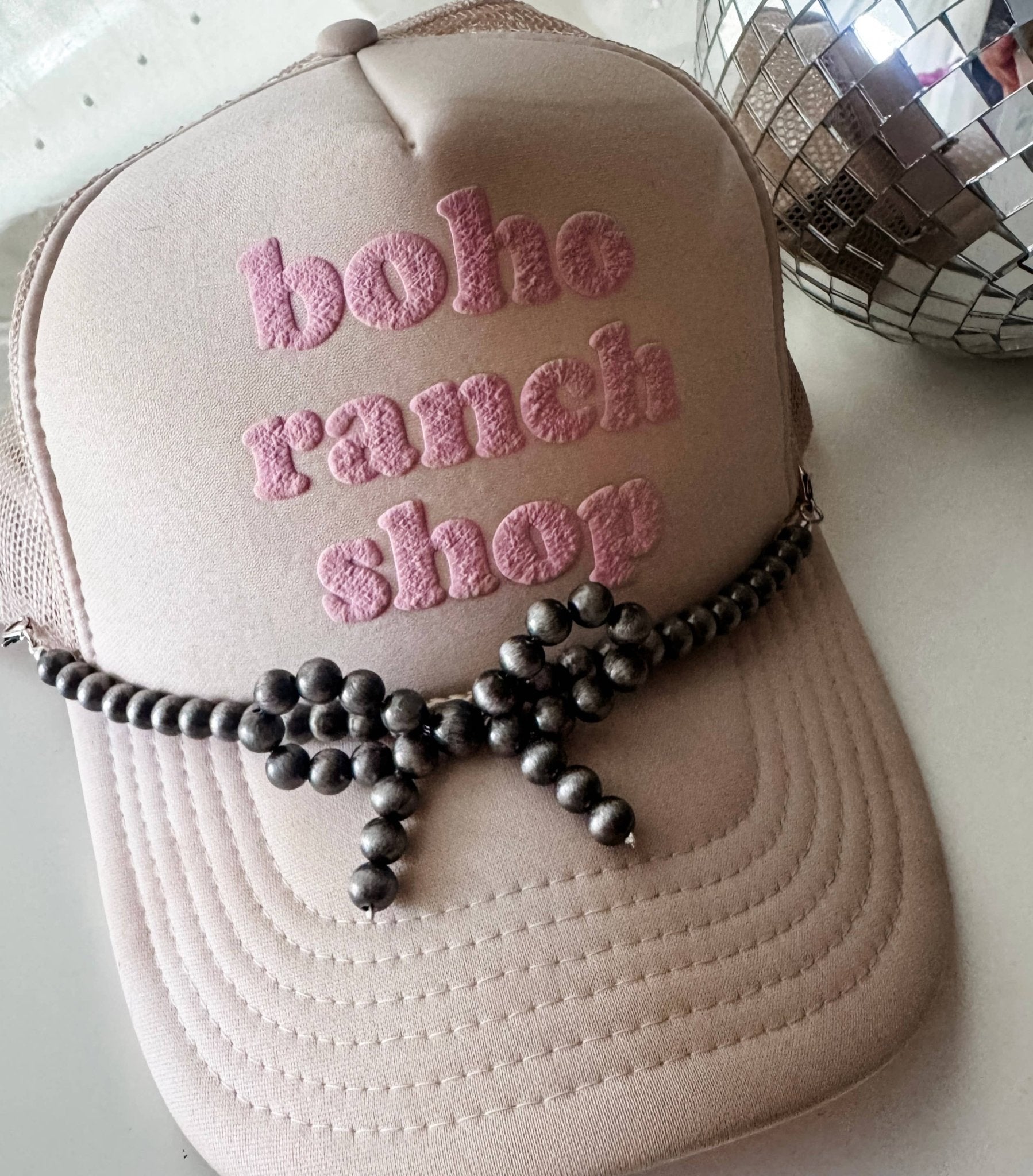 Western Navajo Pearl Coquette Bow Hat Chain Band - UnLaced Boutique