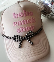 Western Navajo Pearl Coquette Bow Hat Chain Band - UnLaced Boutique
