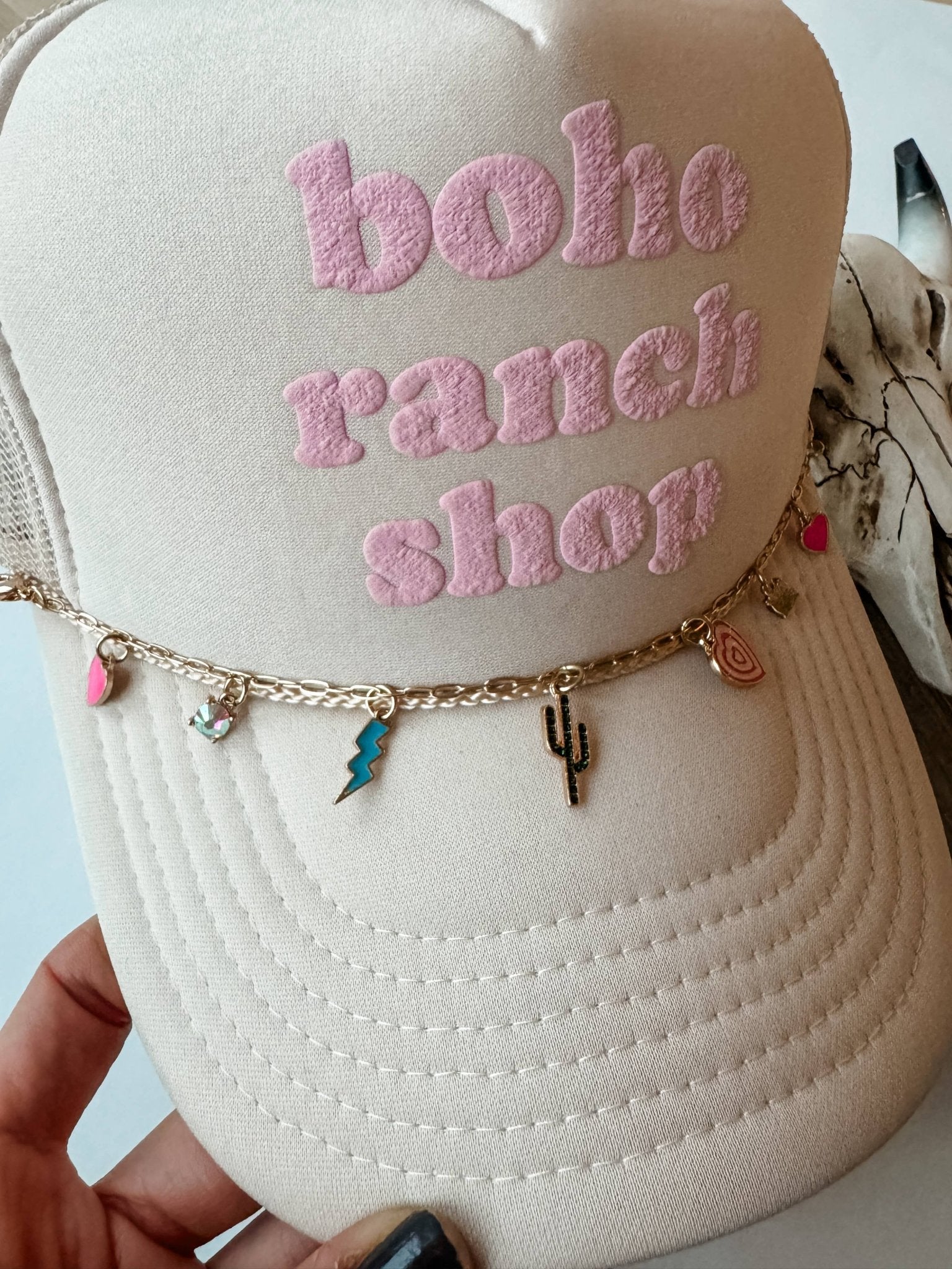 Western Pendant Charm Trucker Hat Chain | Hat Band - UnLaced Boutique