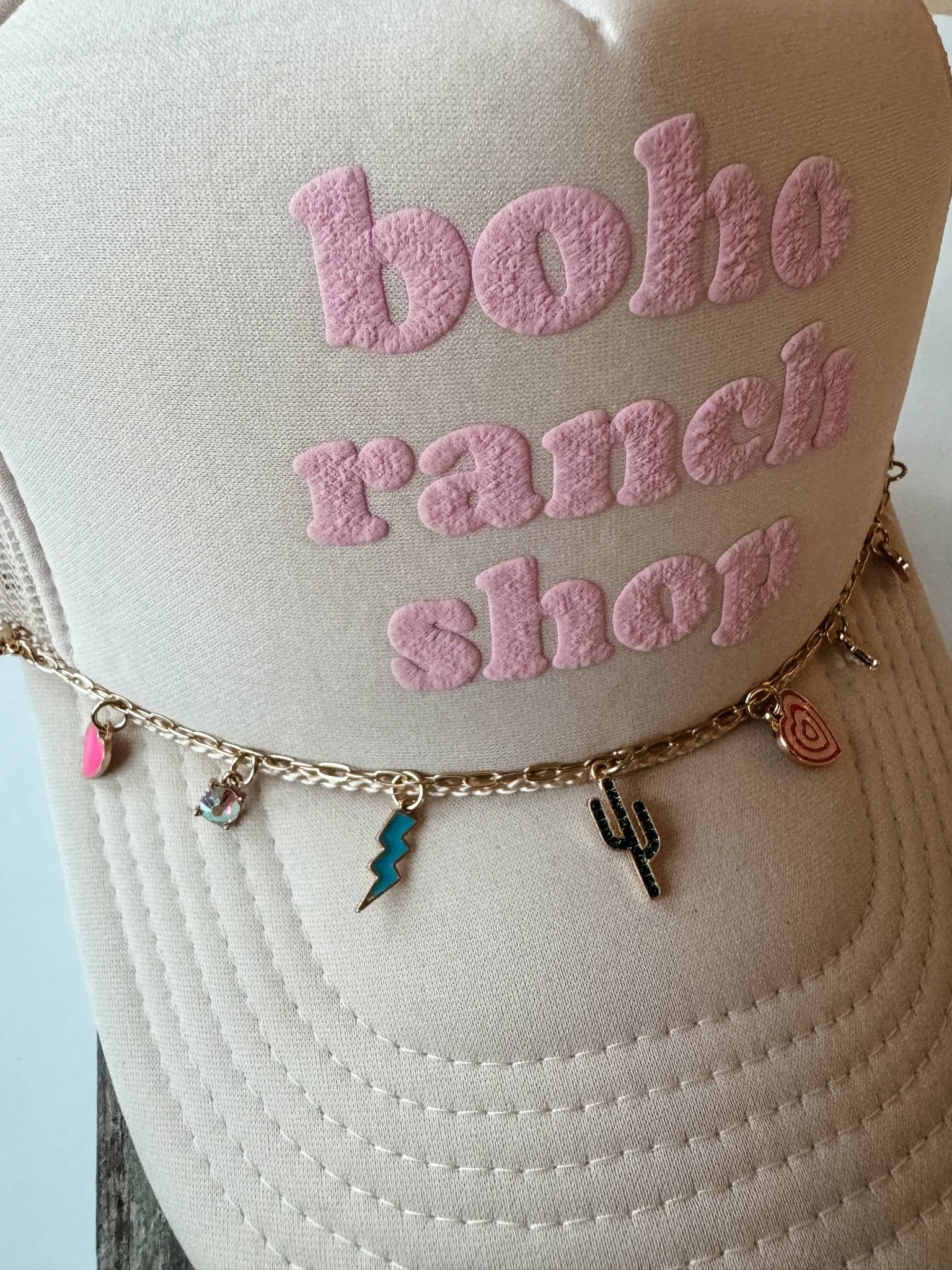 Western Pendant Charm Trucker Hat Chain | Hat Band - UnLaced Boutique