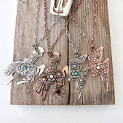 Western Style Rodeo, Lightning Turquoise Pendant Necklace - UnLaced Boutique