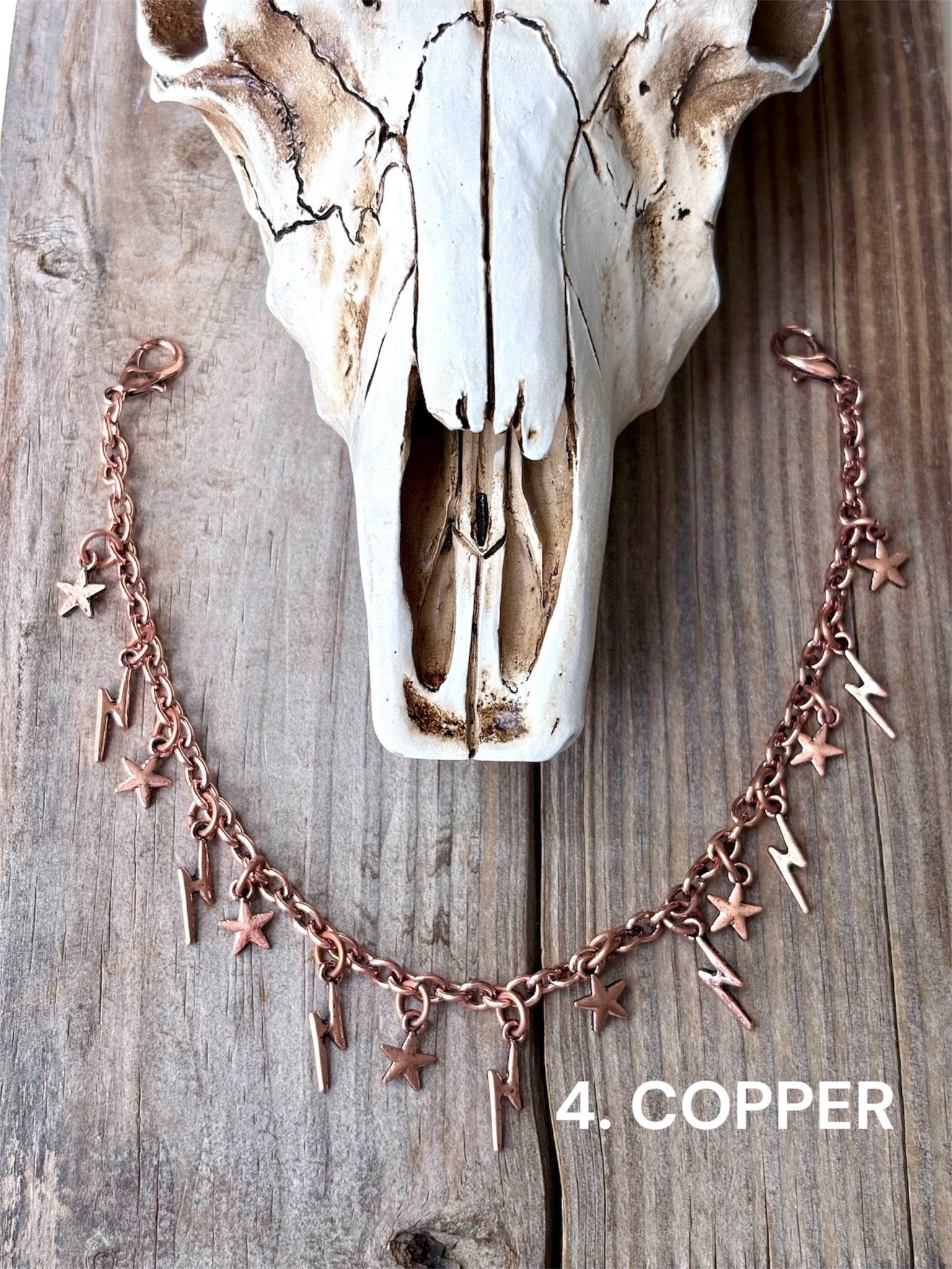 Western Trucker Hat Chain | Lightning bolt\ stars Hat Band - UnLaced Boutique