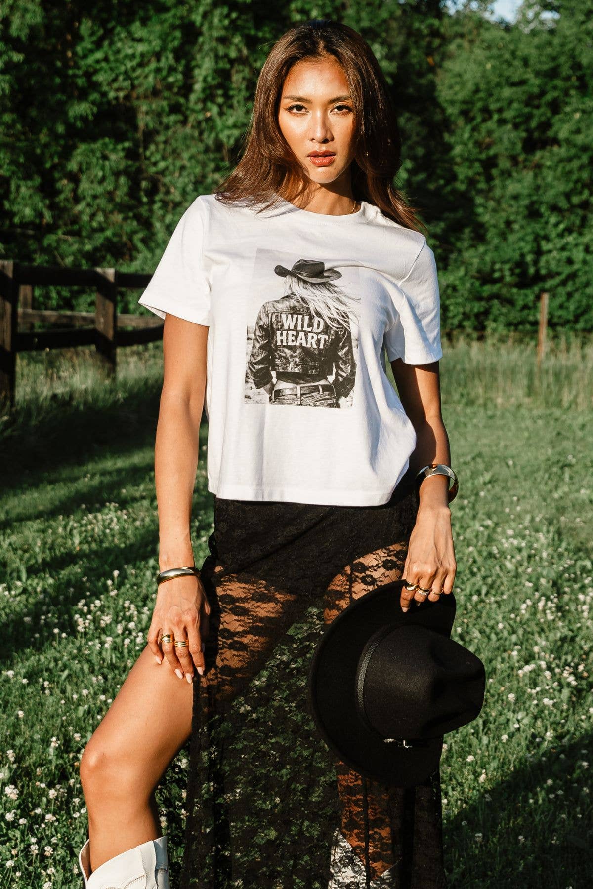 White Wild Heart Graphic Tee - UnLaced Boutique