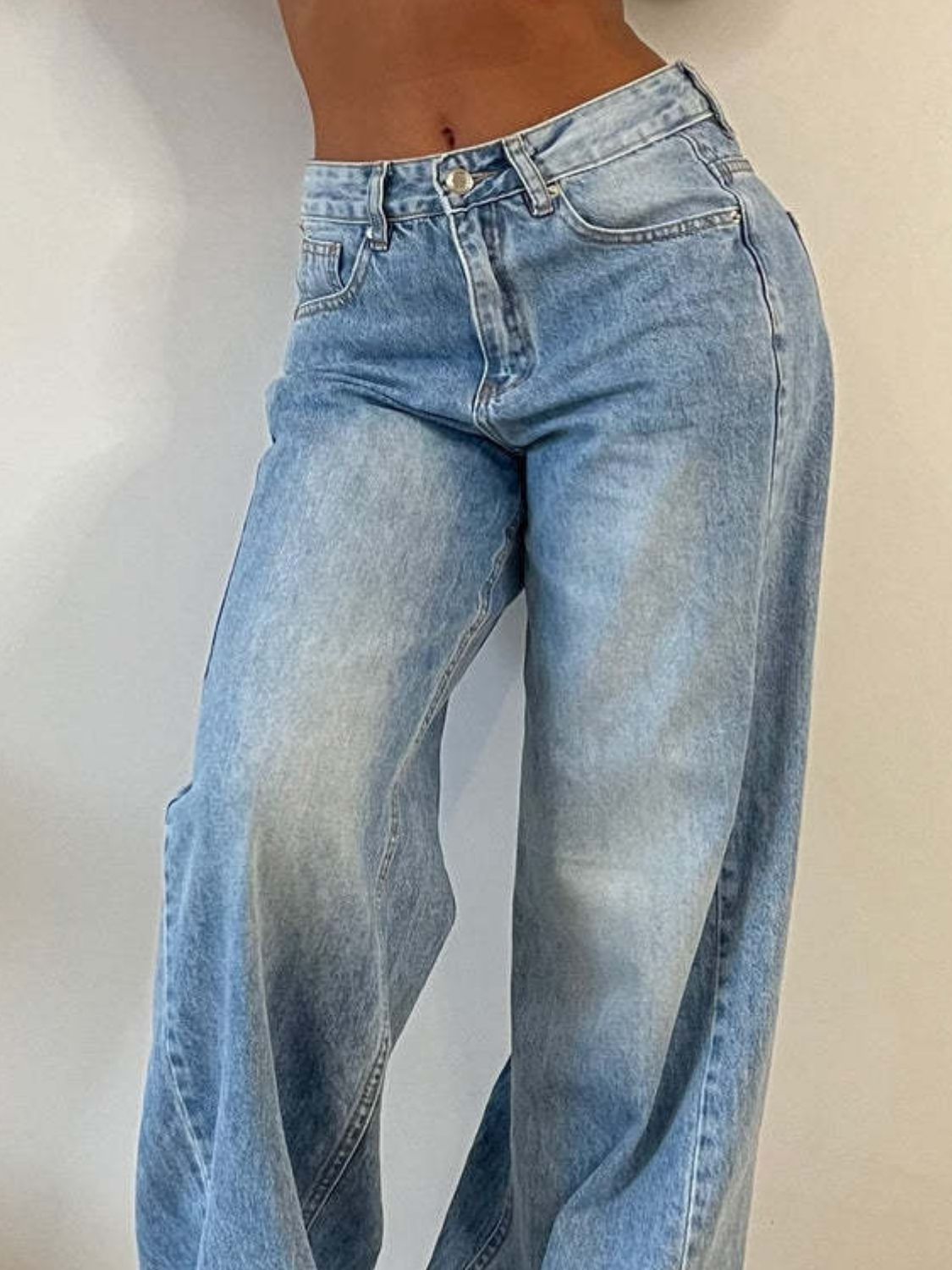 Wide Leg Jeans with Pockets - UnLaced Boutique