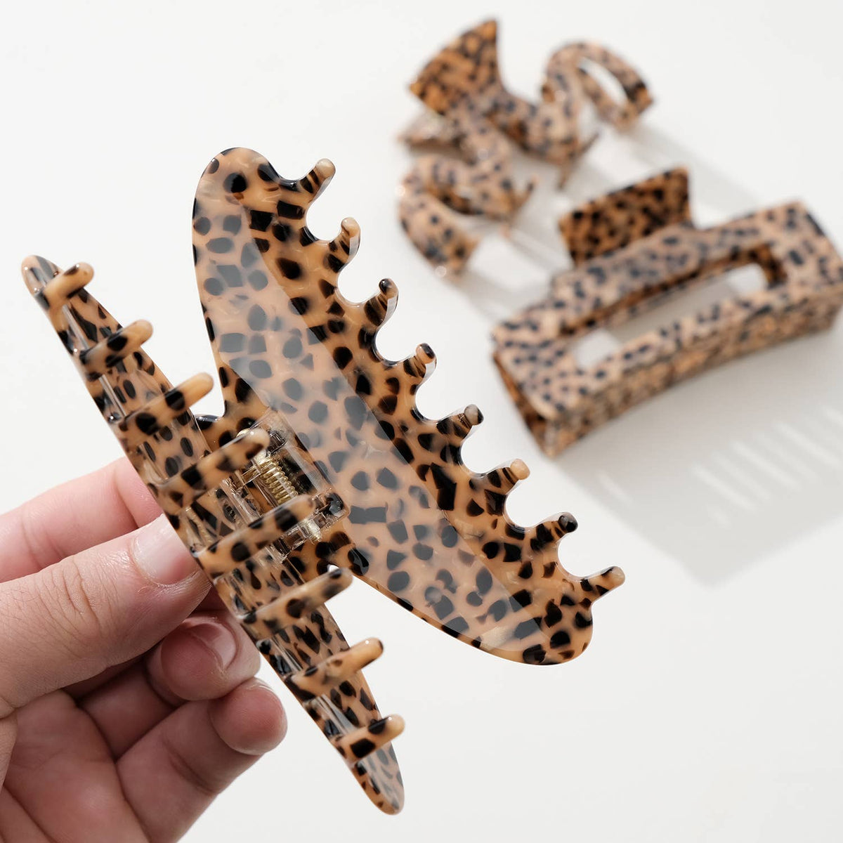 Wild Leopard Large - Assorted Claw Clips - Assorted - UnLaced Boutique