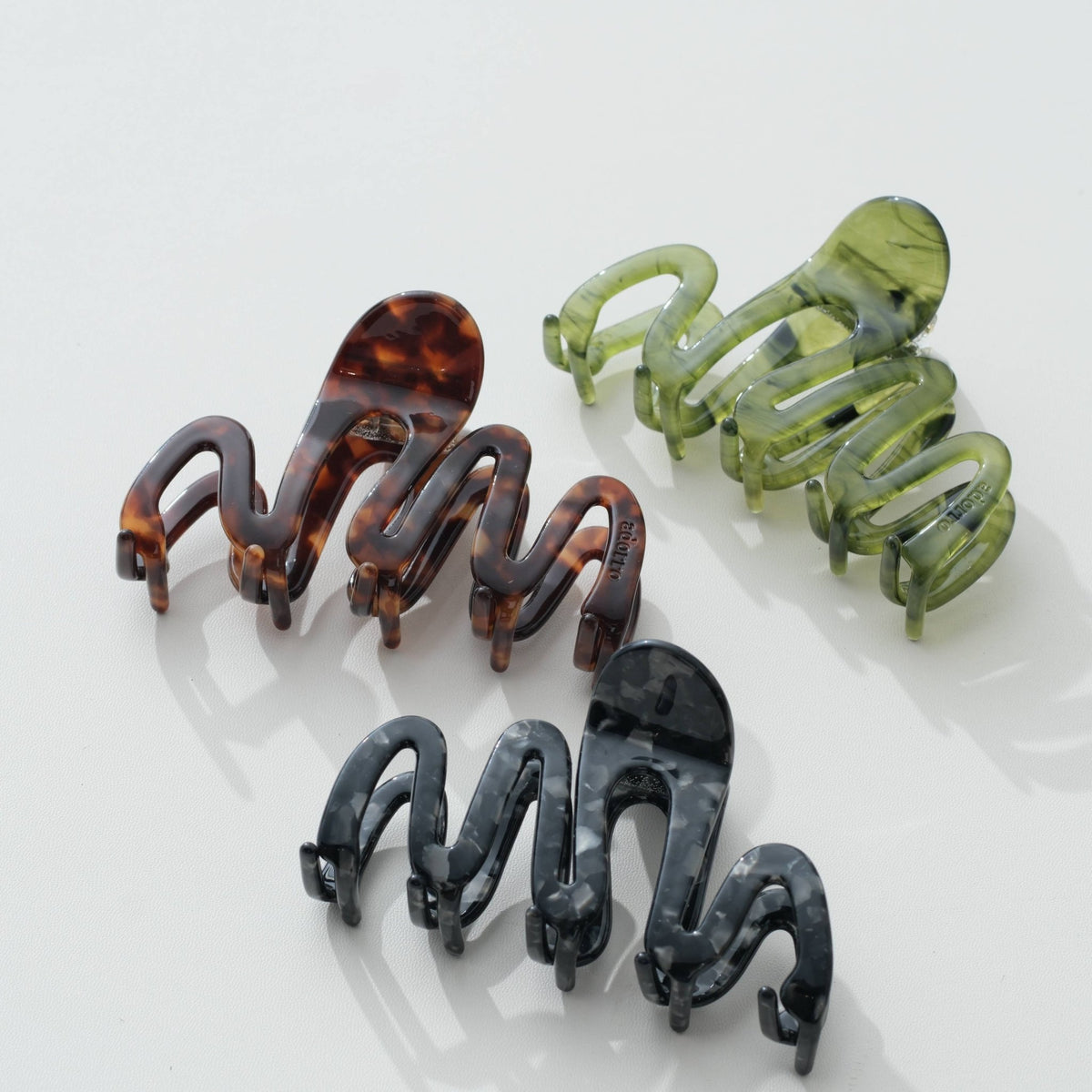 Willow Vintage Acetate Squiggle Claw Clip - Large - Assorted - UnLaced Boutique