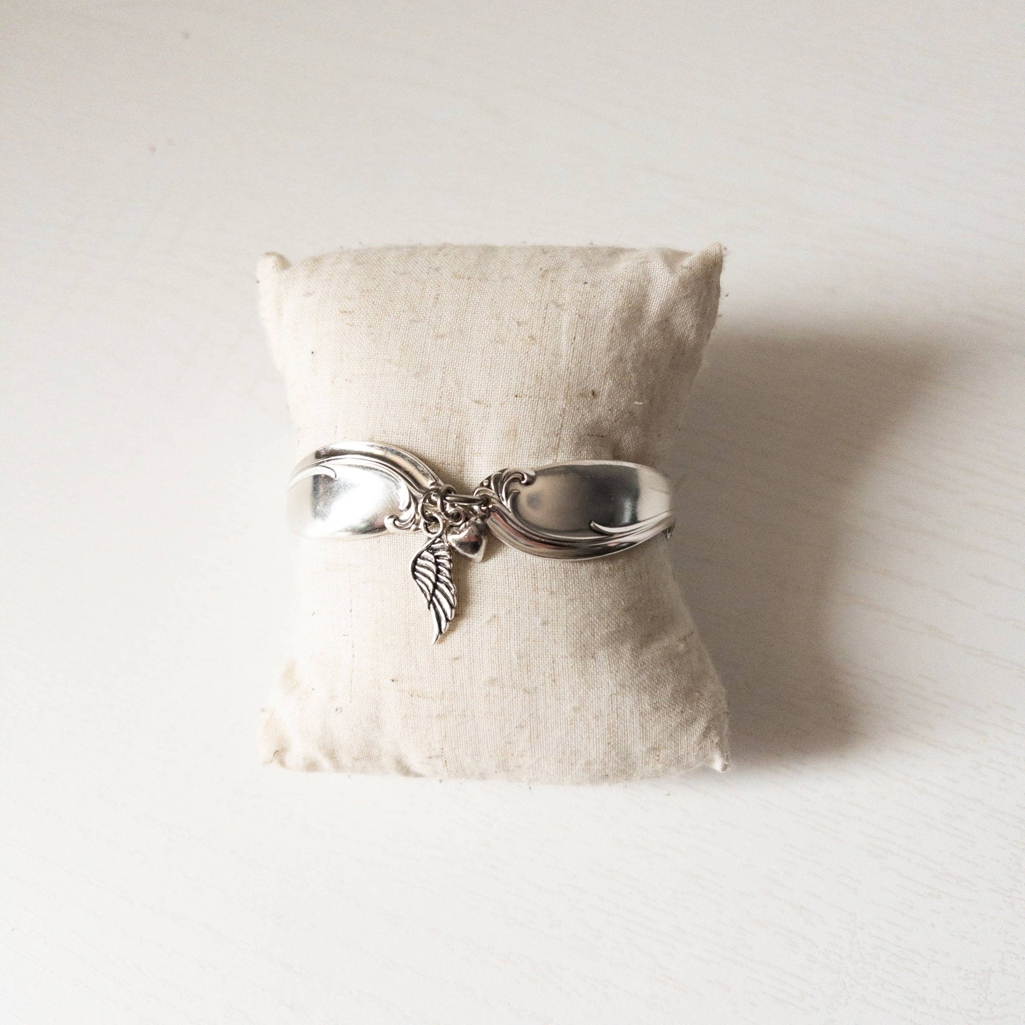 Wing & Heart Dangle Handle Bracelet - UnLaced Boutique